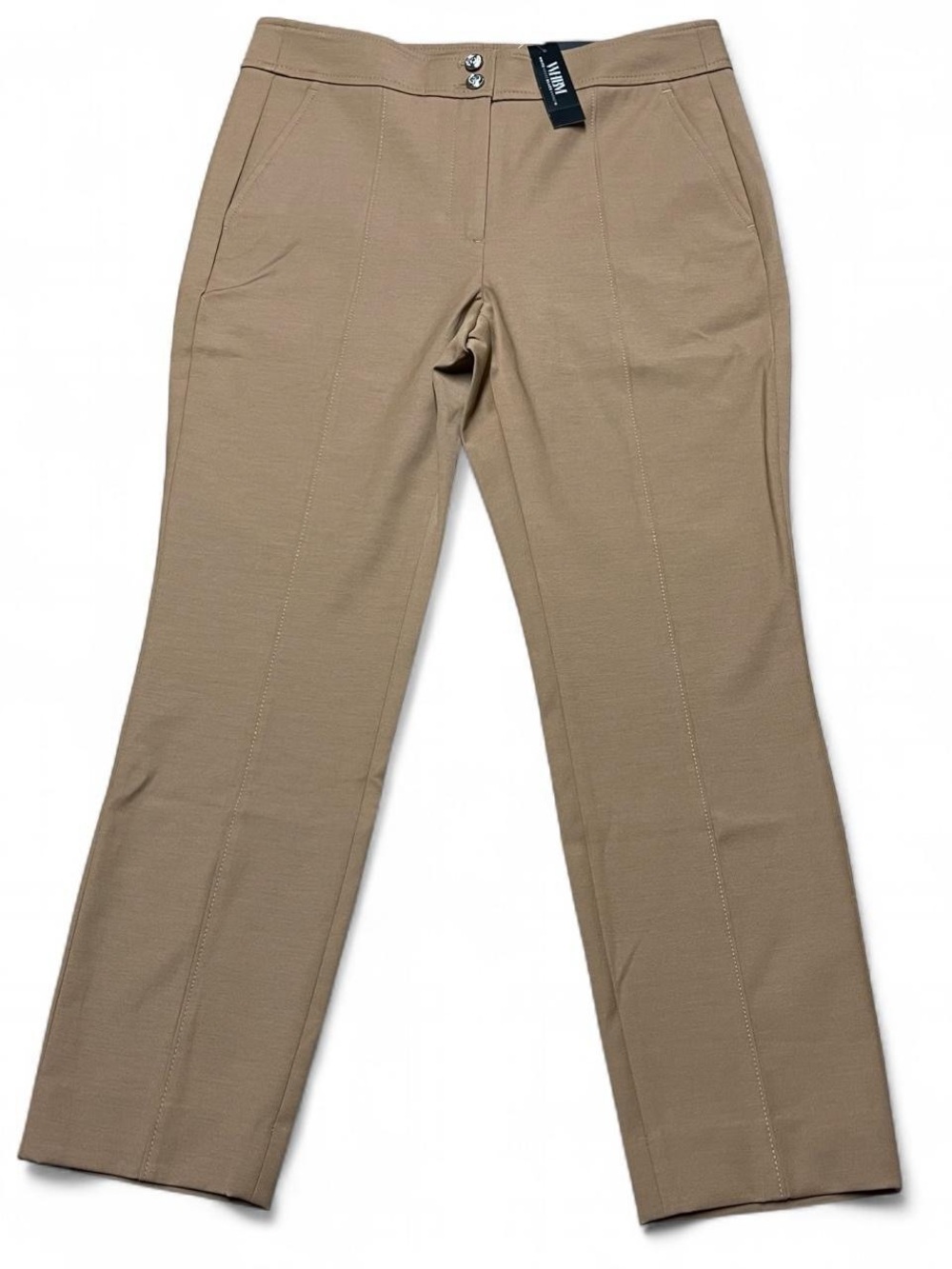 WHBM White House Black Market Jolie Button Straight High Rise Stretch Pants Sz 8